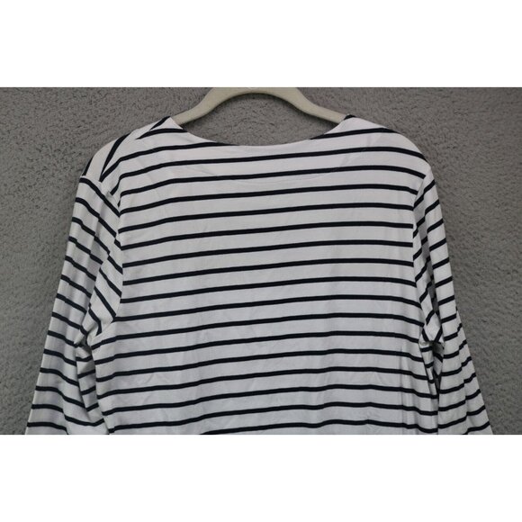 Coolibar-UPF 50+ 3/4 Sleeve Striped Nautical Dress-Medium-Preppy - Picture 12 of 12